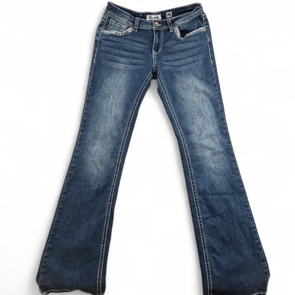 Charme Blue Embroidered Bootcut Jeans Women’s 29x32 Western Y2K
